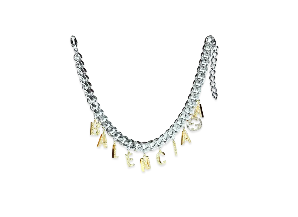 GUCCI x BALENCIAGA The Hacker Script Choker "Silver"