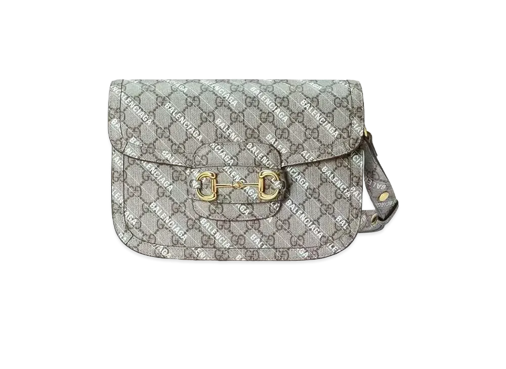 GUCCI x BALENCIAGA The Hacker Horse Bit 1955 Small Bag "Beige"