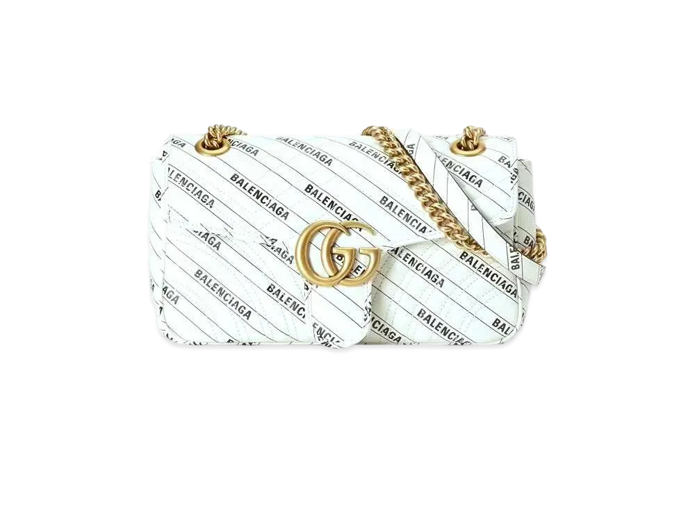 GUCCI x BALENCIAGA The Hacker GG Mermont Small Bag "White"