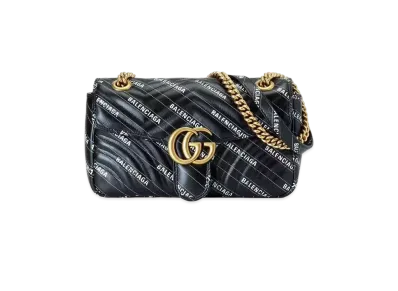GUCCI x BALENCIAGA The Hacker GG Mermont Small Bag "Black"