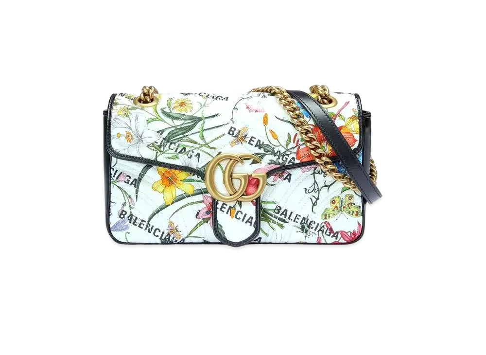 GUCCI x BALENCIAGA The Hacker GG Mermont Small Bag "White Canvas"