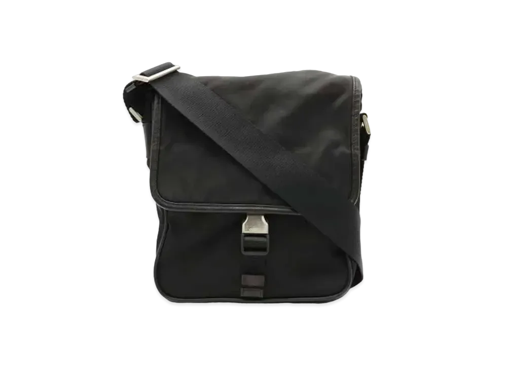 PRADA Nylon Shoulder Bag "Black"