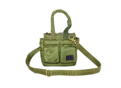 sacai x PORTER Pocket Tote Small "Khaki/Navy"