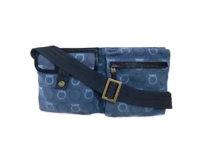 Salvatore Ferragamo Gancini Belt Bag "Denim"