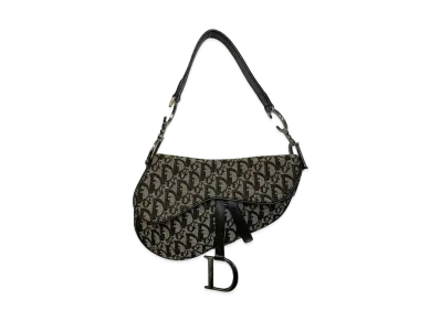 Dior Trotter Saddle Bag "Black/Beige"