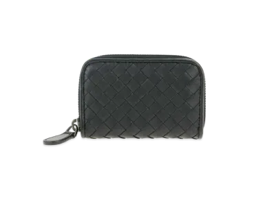 Bottega Veneta Zip Round Coin Case "Black"
