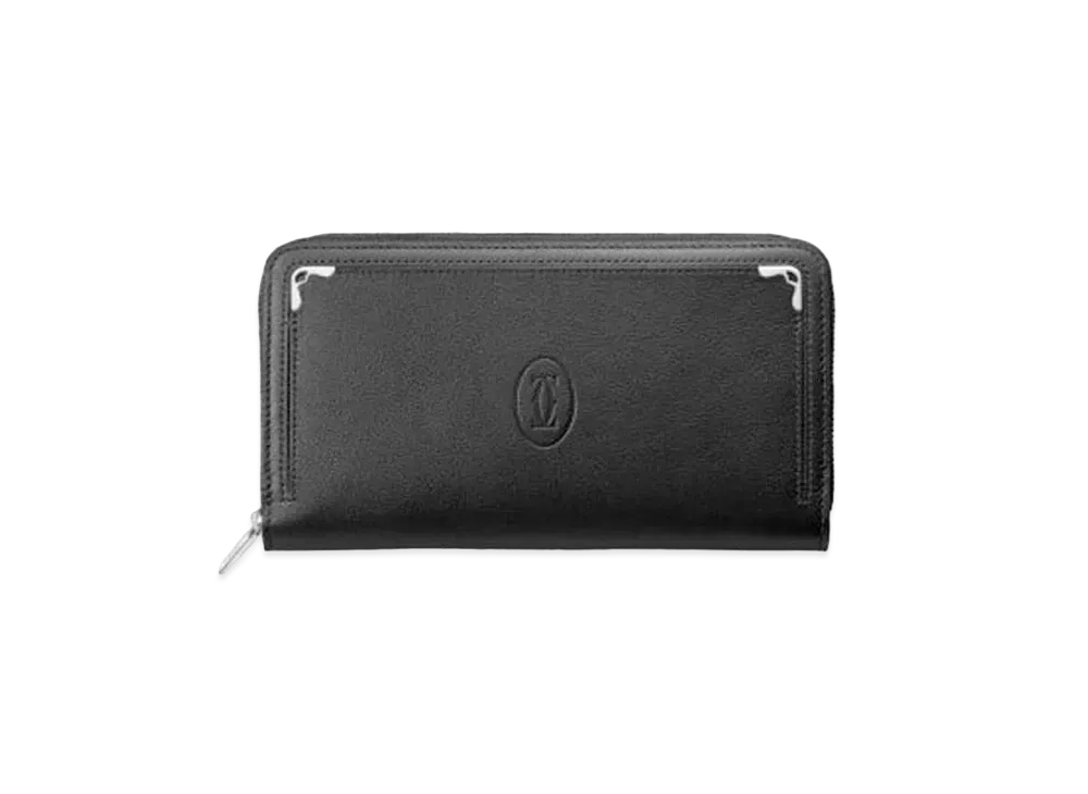 Cartier Must de Cartier Round Zip Wallet "Black"