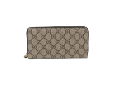 GUCCI GG Supreme Zip Around Wallet