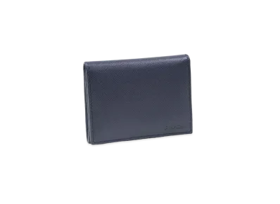 PRADA Saffiano Calf Card Case "Baltico"