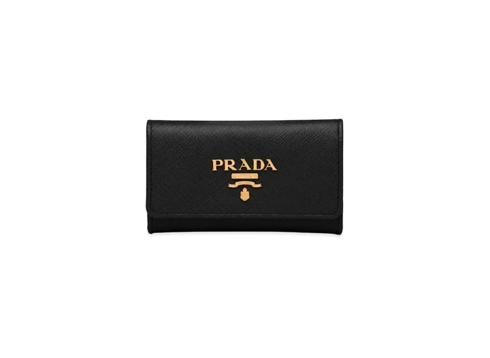 PRADA Saffiano Leather Key Case "Black"