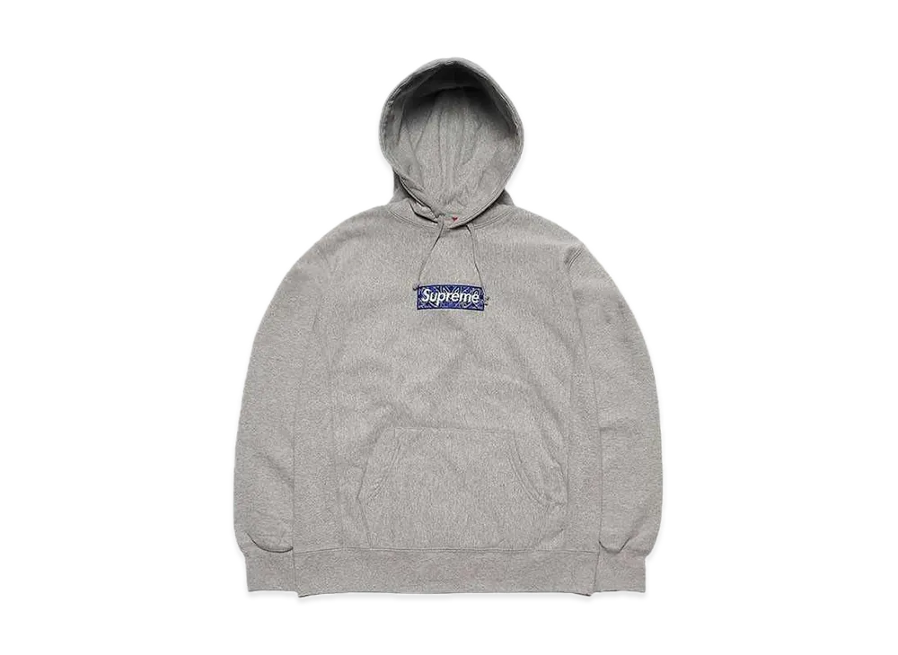 Supreme Bandana Box Logo Hooded Sweatshirt "Grey"