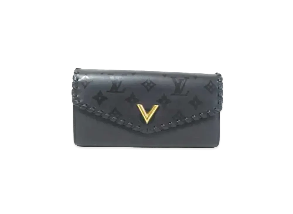 極美品◆ルイヴィトン ポルトフォイユ ヴェリー モノグラムグラセ ノワール ルイヴィトン ポルトフォイユ・ヴェリー モノグラム・グラセ 