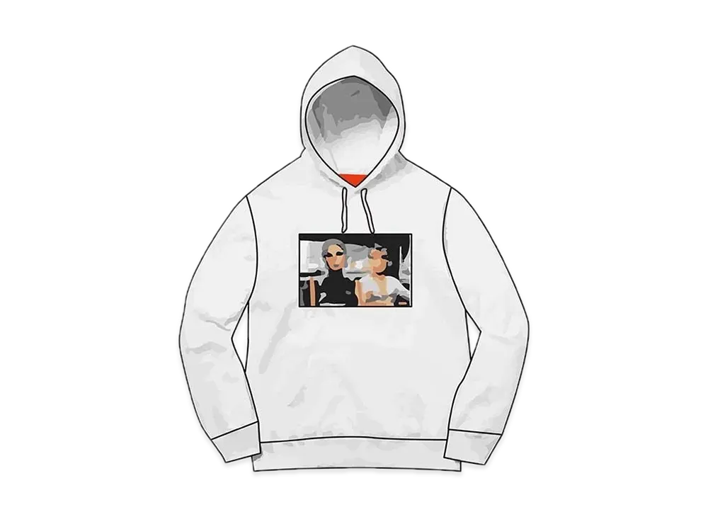 Supreme Nan Goldin Misty and Jimmy Paulette Hooded Sweatshirt "Grey"