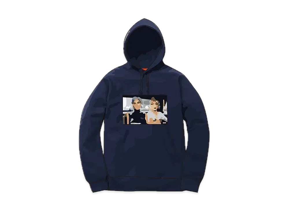 シュプリーム ナン ゴールディン ミスティ アンド ジミー ポーレット フーディー スウェットシャツ "ネイビー"