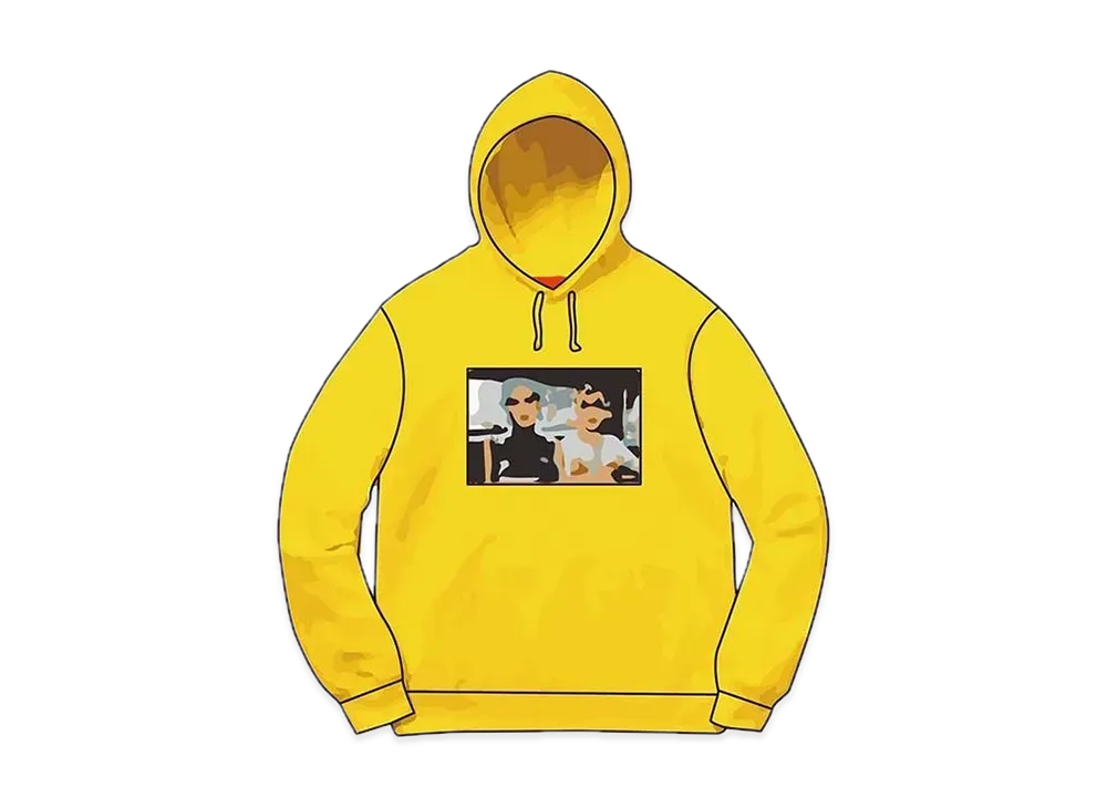 Supreme Nan Goldin Misty and Jimmy Paulette Hooded Sweatshirt "Yellow"