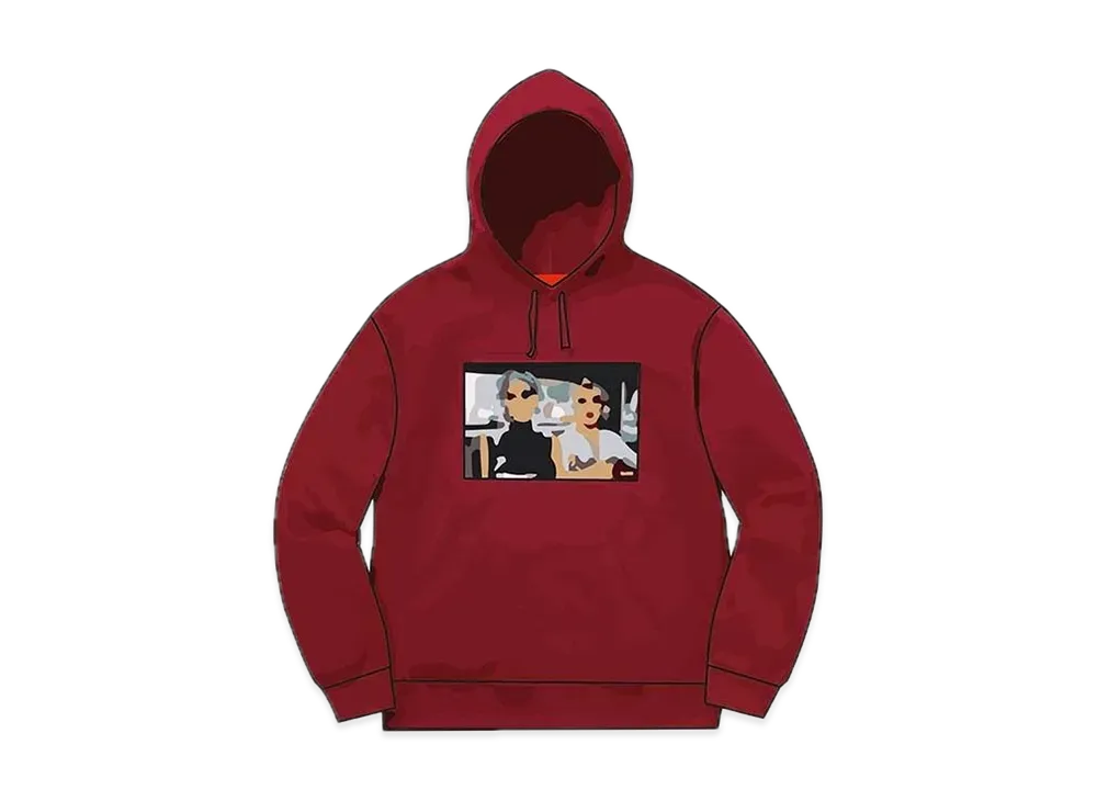 Supreme Nan Goldin Misty and Jimmy Paulette Hooded Sweatshirt "Burgundy"