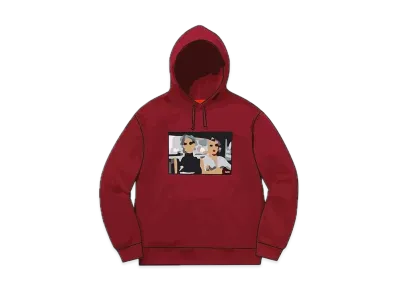 Supreme Nan Goldin Misty and Jimmy Paulette Hooded Sweatshirt "Burgundy"