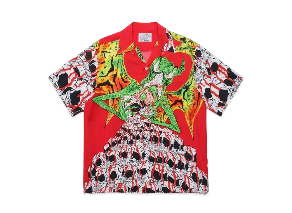 WACKO MARIA NECKFACE / HAWAIIAN SHIRT "Red"