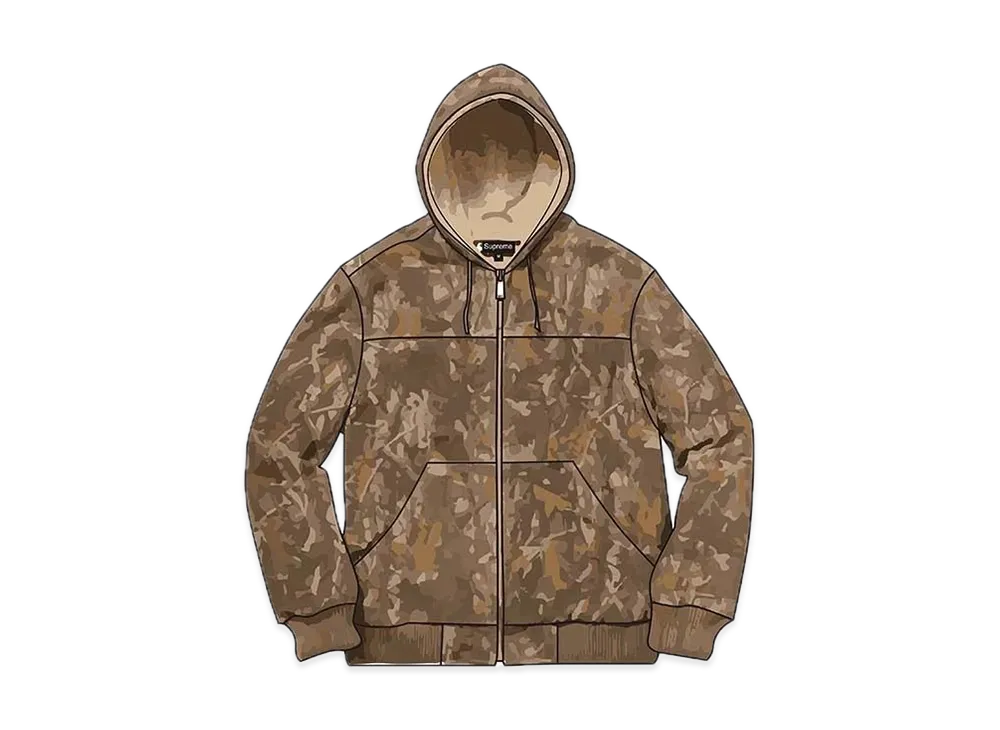 Supreme Hooded Suede Work Jacket "Camo"