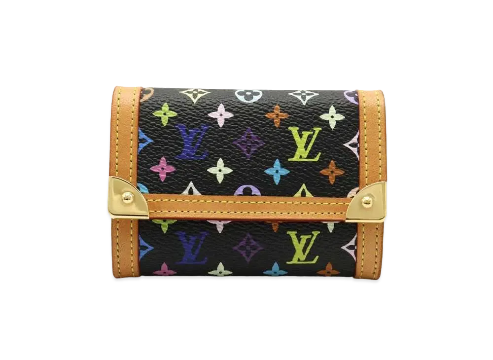 Louis Vuitton Portemonne Plat Monogram Multicolor "Noir"