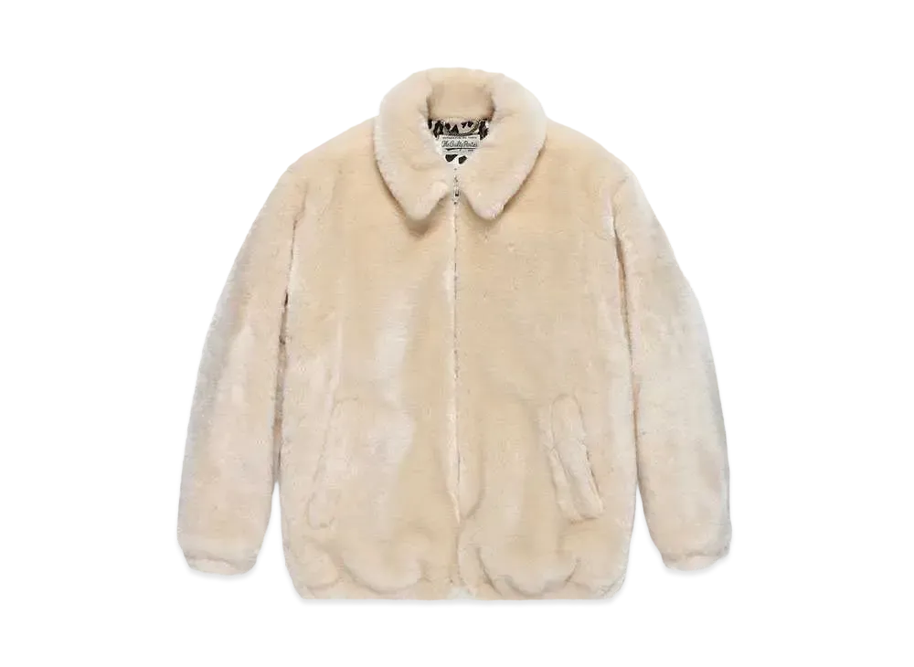 WACKO MARIA FUR ZIP JACKET 裏地無地 "White"