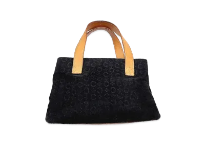 CELINE Macadam Suede Handle Bag "Black"