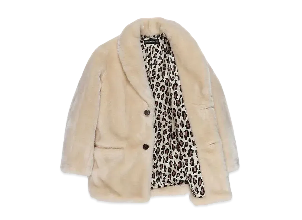WACKO MARIA FUR COAT 裏地レオパード "White"