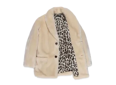 WACKO MARIA FUR COAT 裏地レオパード "White"