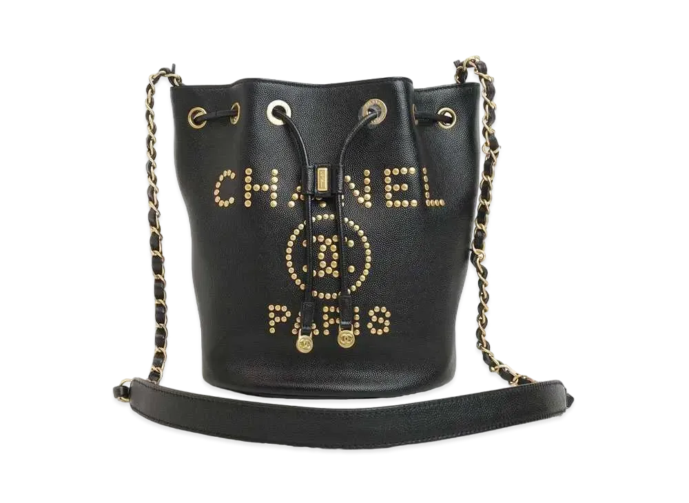 CHANEL Dovir Small Caviaskin "Black" 