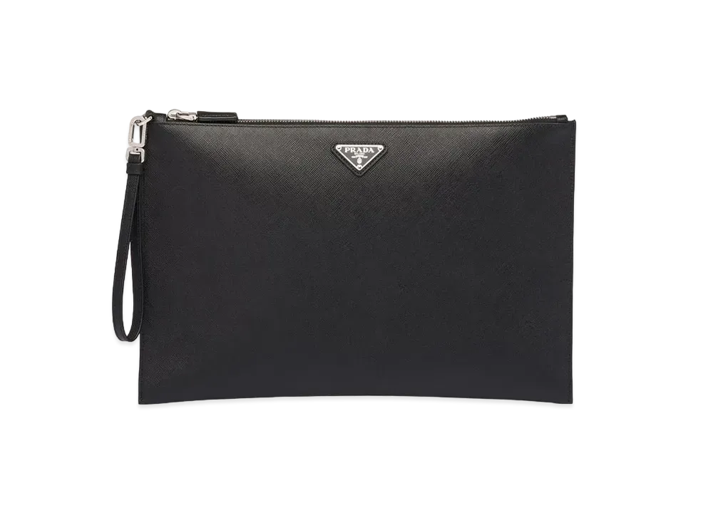 プラダ ポコノ サフィアーノ クラッチ "ブラック"