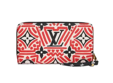 Louis Vuitton Crafty Zippy Wallet "Creme Rouge"
