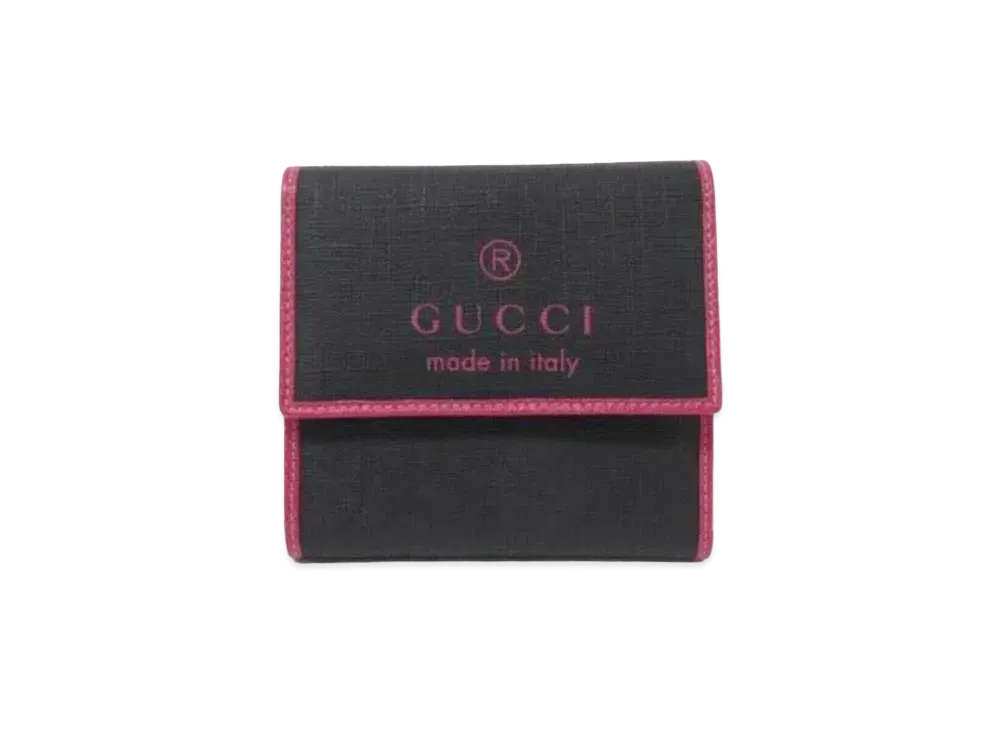 Gucci PVC Logo Wallet "Black /Pink"