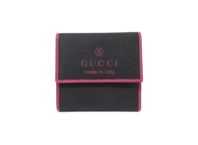 Gucci PVC Logo Wallet "Black /Pink"
