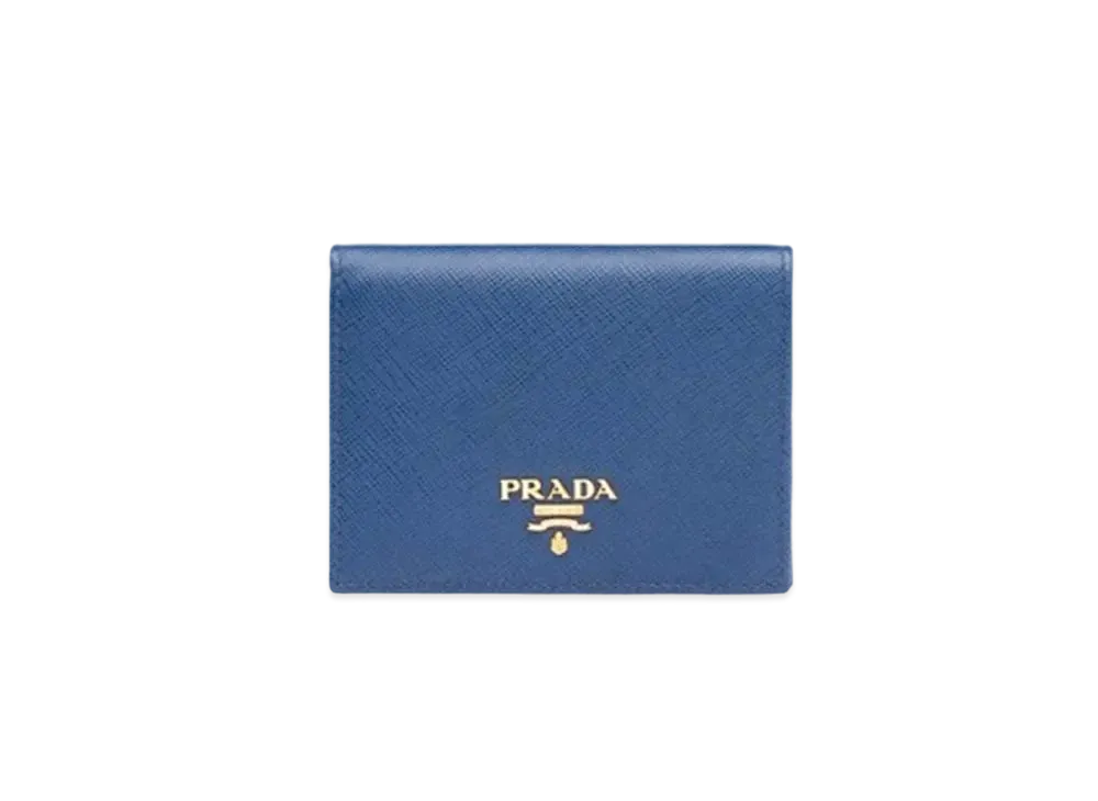 プラダ サフィアーノ 二つ折財布 "ネイビー" 1MV204 QWA F0K44
