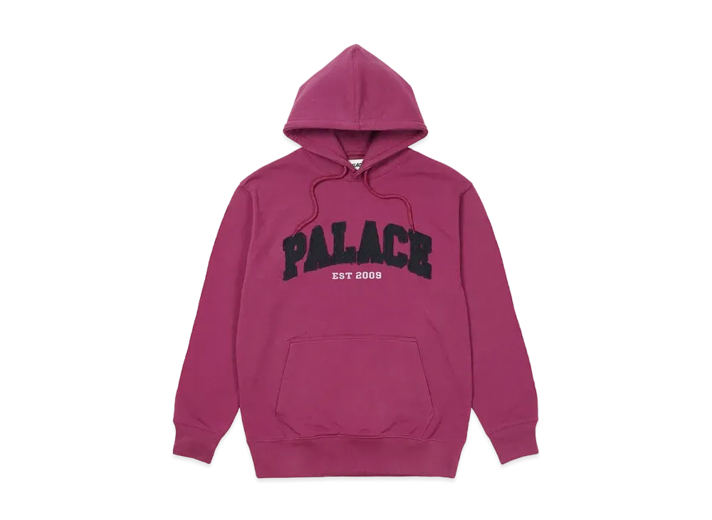 PALACE DROP SHOULDER APPLIQUE HOOD "Pink"