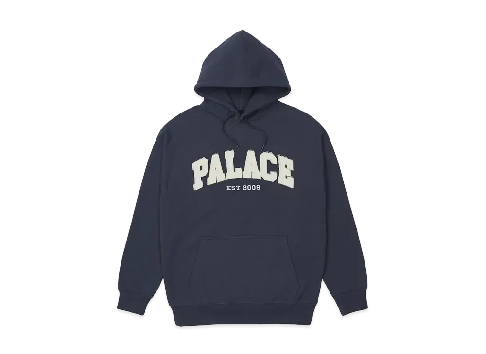 PALACE DROP SHOULDER APPLIQUE HOOD "Navy"