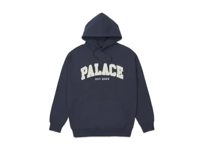 PALACE DROP SHOULDER APPLIQUE HOOD "Navy"