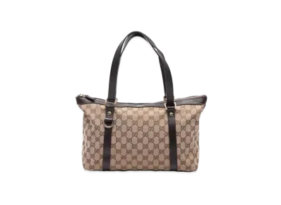 GUCCI GG Canvas Abbey Tote Bag "Brown"