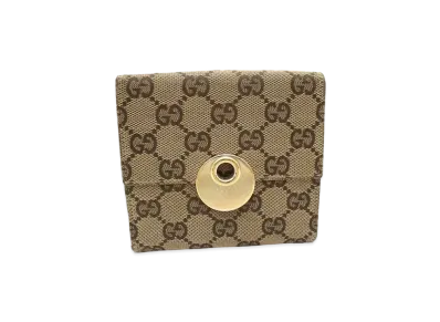 GUCCI GG Canvas Eclipse W Hook "Beige/Gold"