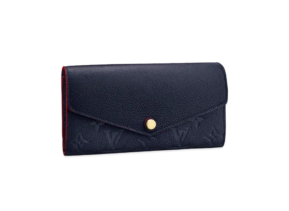 Louis Vuitton Sarah Wallet Monogram Empreinte Leather "Marine Rouge"