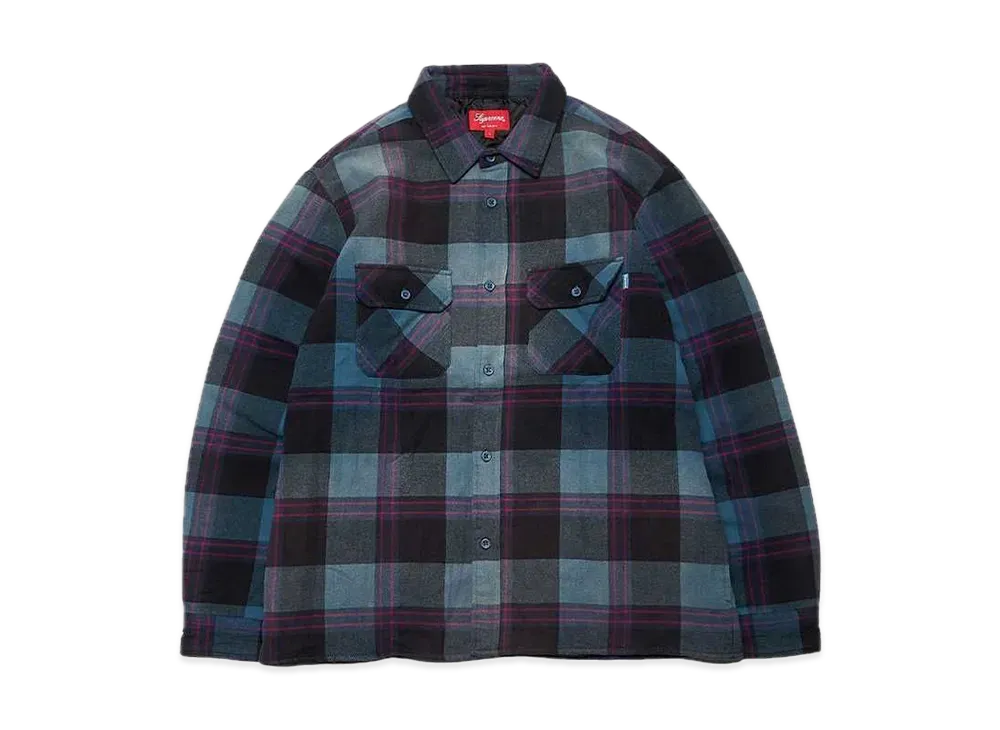 Supreme Quilted Flannel Shirt "Teal"