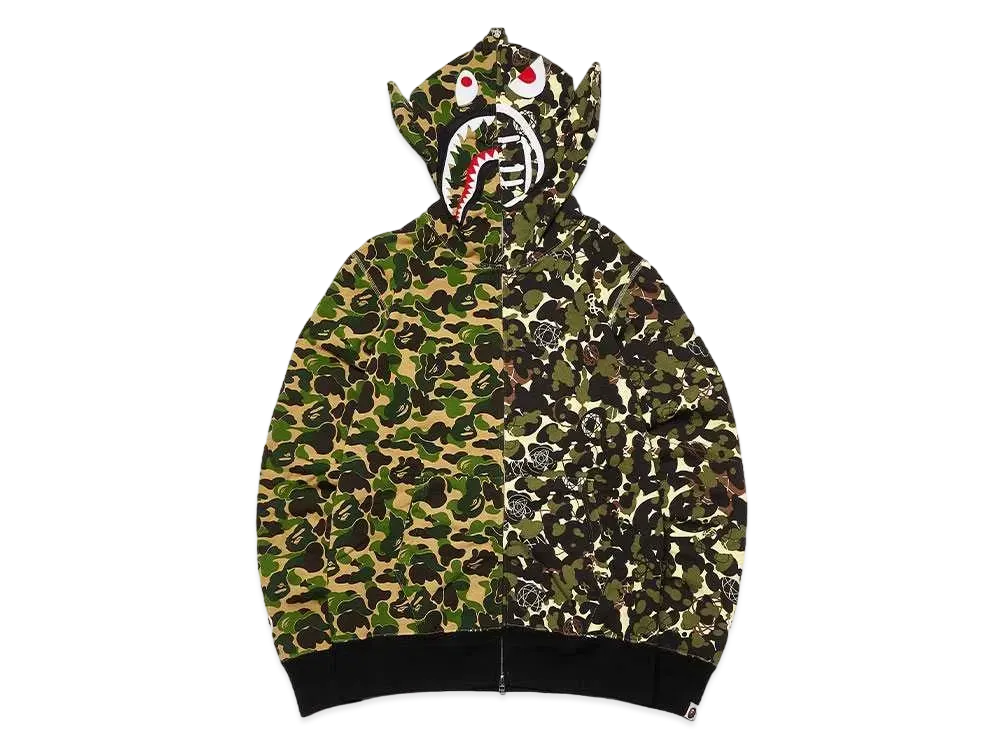 A BATHING APE / UNKLE WIDE FULL ZIP HOODIE "Camo"