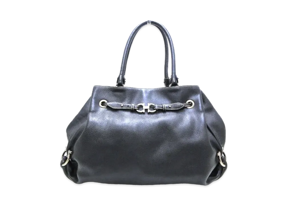 Salvatore Ferragamo Gancini Leather Hand Bag