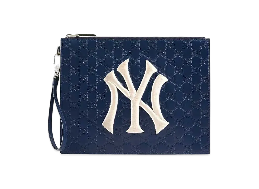 GUCCI x NY Yankees Logo Pouch "Blue"