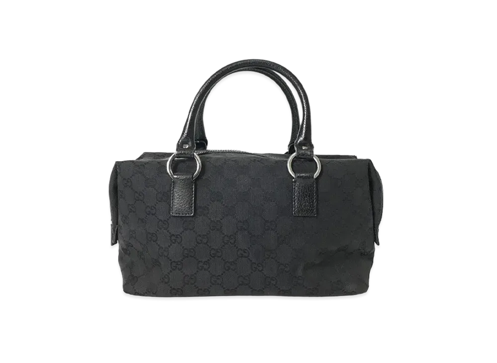 GUCCI GG Canvas Boston Handle Bag "Black"