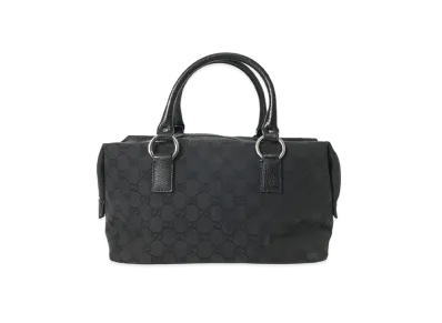 GUCCI GG Canvas Boston Handle Bag "Black"