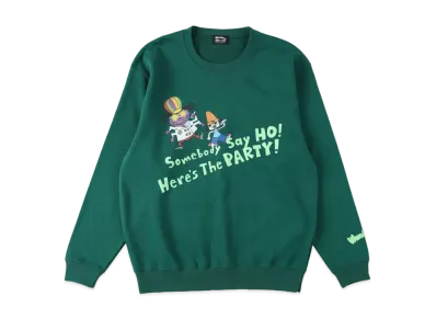 WIND AND SEA x PARAPPA THE RAPPER (PARAPPA & KING KONG MUSHI) CREW NECK "Green"