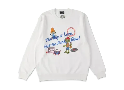 WIND AND SEA x PARAPPA THE RAPPER (PARAPPA & PRINCE FLEASWALLOW) CREW NECK "White"