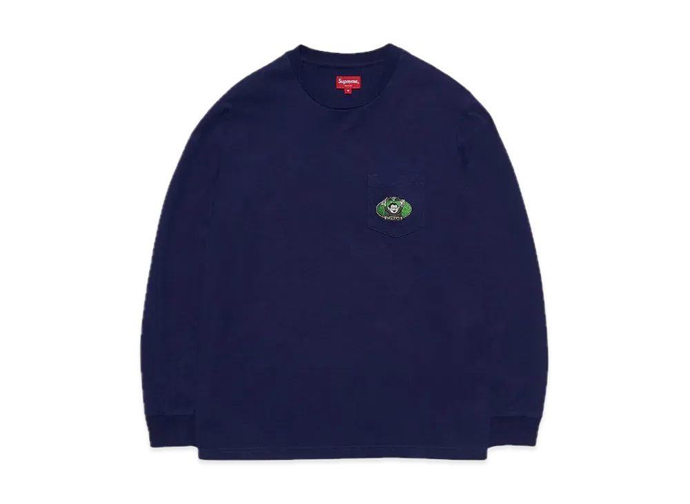 シュプリーム ヴァンパイア ボーイ エルエス ポケット Tシャツ "ウォッシュド ネイビー"