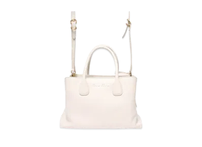 MIU MIU 2Way Leather Leather Shoulder Bag "Bianco"